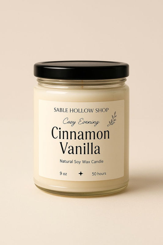 Cinnamon Vanilla Scented Candle
